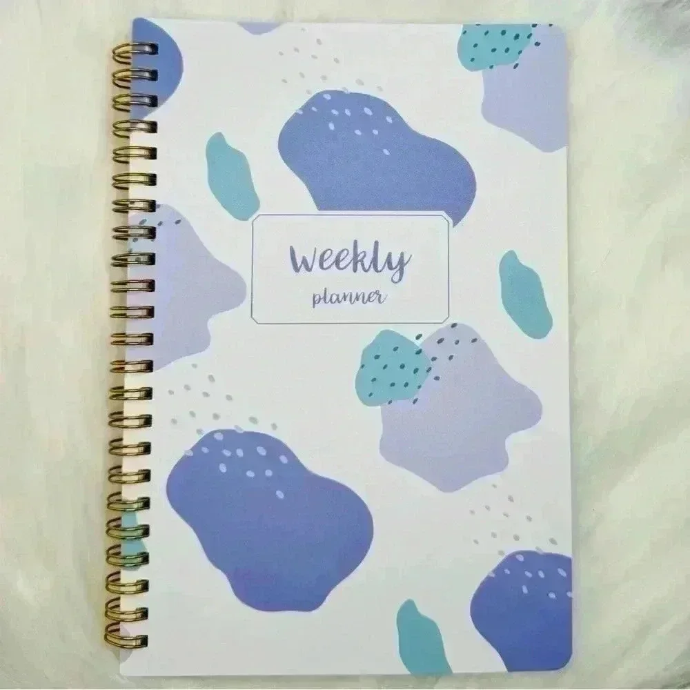 Weekly Planner and Purple Series Highlighter Pen Set Bundle